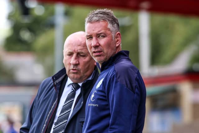 Rival managers Darren Ferguson and John Coleman before the game between Posh and Accrington Stanley.  Photo: Joe Dent/theposh.com.