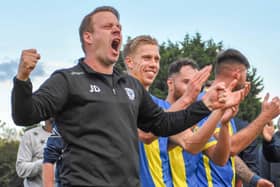 Will Peterborough Sports manager Jimmy Dean be celebrating again this season? Photo: James Richardson.