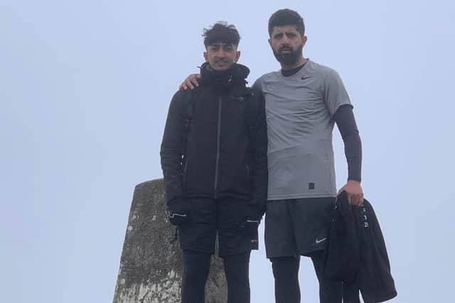 Asif and nephew Thahaa at the summit