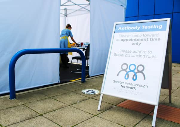 NHS Antibody testing centre at the Allia Future Business Centre.