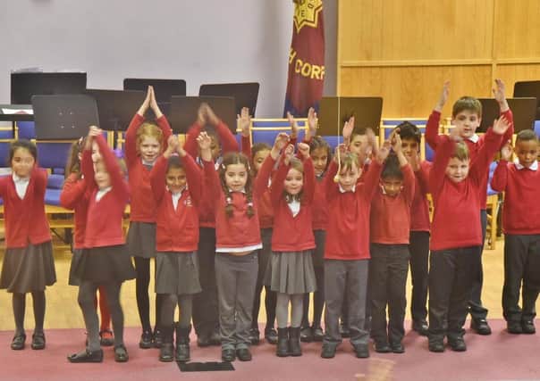 Peterborough Drama Festival 2017 at the Salvation Army Citadel. Pupils from Dogsthorpre Infants School performing in the choral speaking class