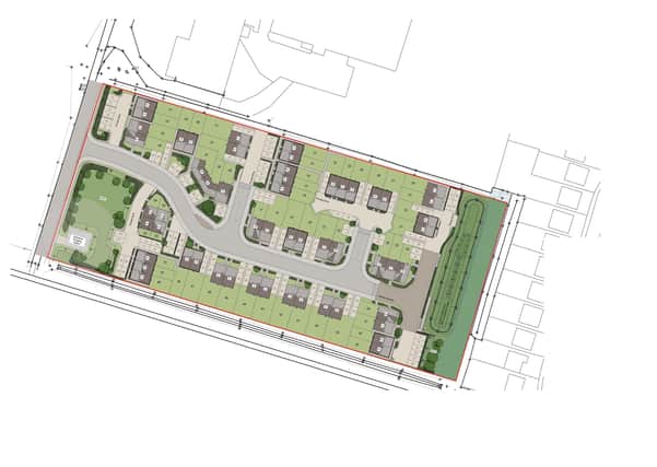 The plans for 55 new homes in Crowland from Longhurst Group. EMN-200915-141617001