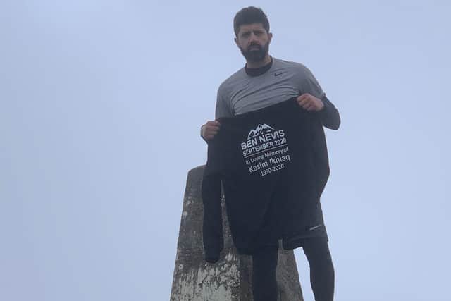Asif Rehman at the summit of Ben Nevis