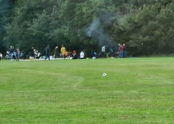 A reader sent this image of part of a social gathering at Ferry Meadows this week.