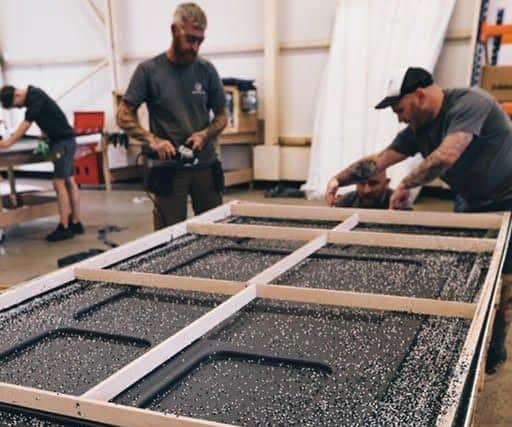 The production process at the Camper Factory.