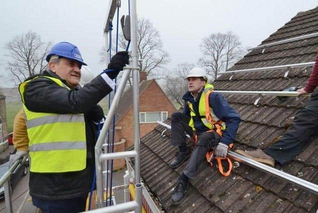 The then city council leader Marco Cereste at the launch of the solar panel scheme in Clarence Road, Peterborough, in 2015