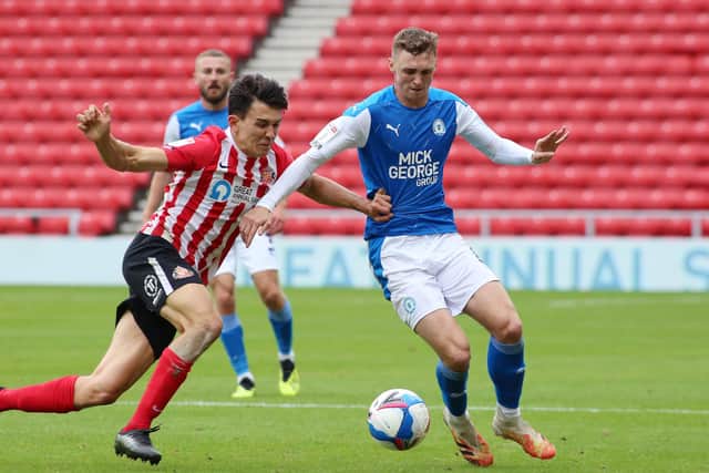 Jack Taylor in action for Posh at Sunderland on Saturday. Photo: Joe Dent/theposh.com.