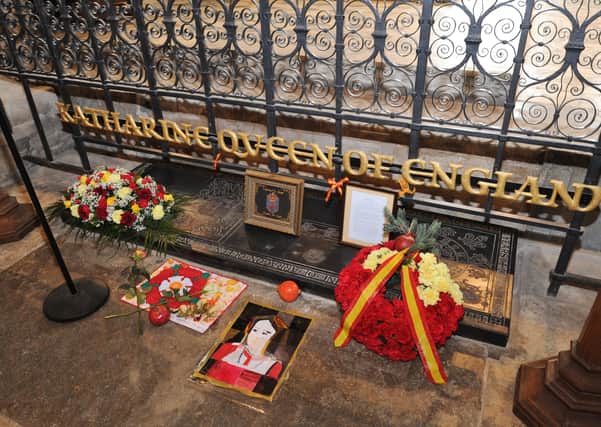 The tomb of Katharine of Aragon at Peterborough Cathedral