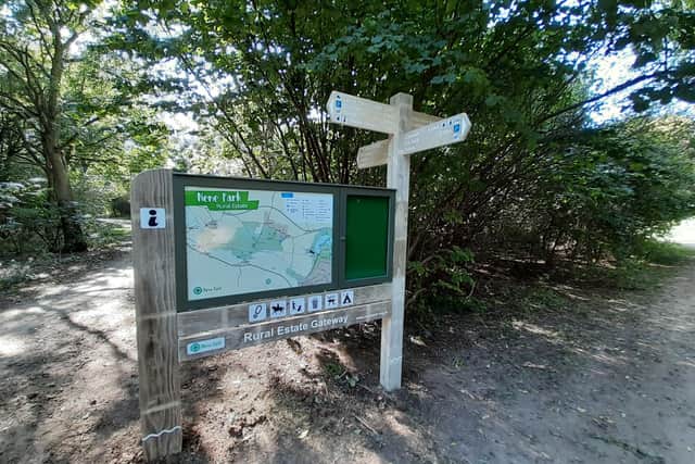 A new sign at Splash Lane in Castor