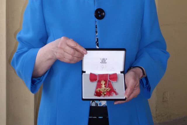 Eve Taylor after receiving her OBE