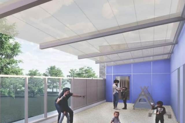 An artist's impression of the first floor play area at the proposed new building
