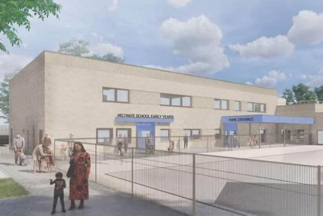 An artist's impression of the proposed new early years education building for Heltwate School