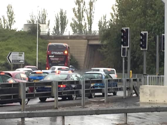 The traffic lights are not working at Rhubarb Bridge and in other areas of the city