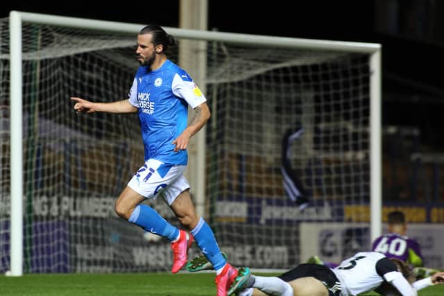 George Boyd after scoring for Posh against Fulham Under 21s. Photo: Joe Dent/theposh.com.