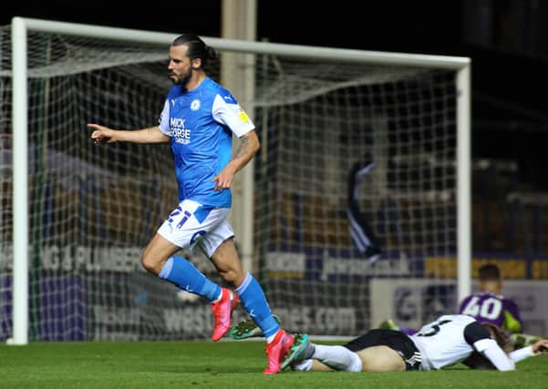 George Boyd after scoring for Posh against Fulham Under 21s. Photo: Joe Dent/theposh.com.