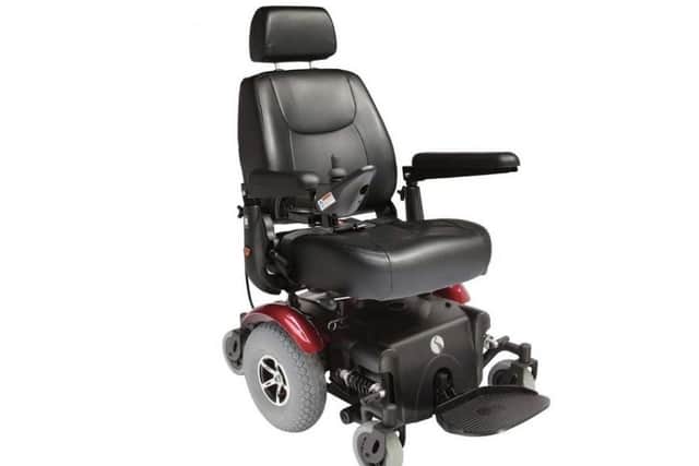 A wheelchair similar to the one stolen