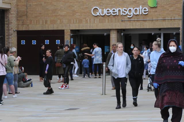 Picture taken after the re-opening of non-essential shops in the city centre after the lockdown.