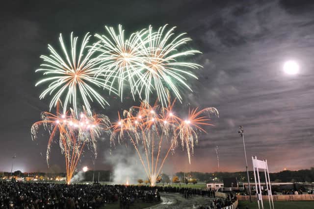 A fireworks display at the East of England Arena and Events Centre