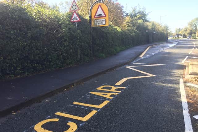 Workers left the word clear misspelt outside of Paston Ridings Primary School