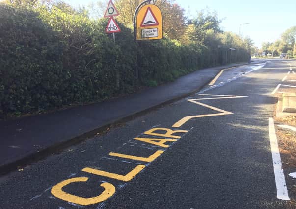 Workers left the word clear misspelt outside of Paston Ridings Primary School