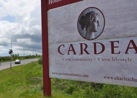 New homes have been built at the Cardea development