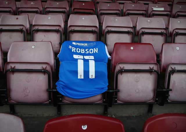 Tommy Robson's number 11 Posh shirt at Sixfields last weekend.