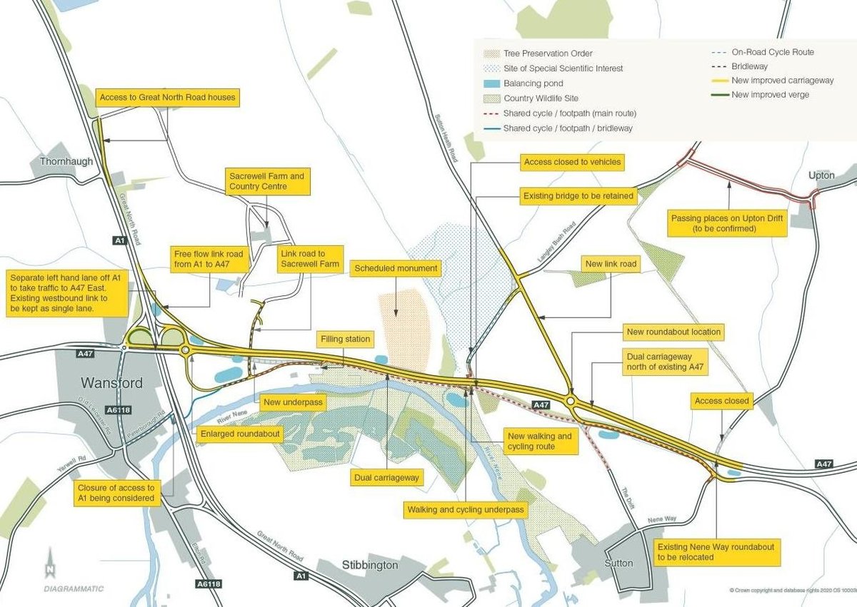 Campaigners win battle as new route for dualled A47 near Peterborough announced 