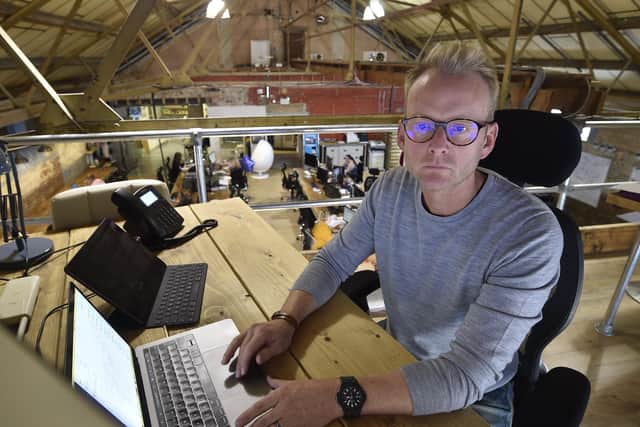 Scott Weavers-Wright at his Haatch Hub. EMN-190325-105108009