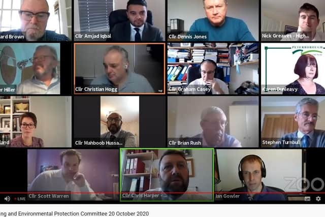 This week's online Peterborough City Council planning committee meeting.