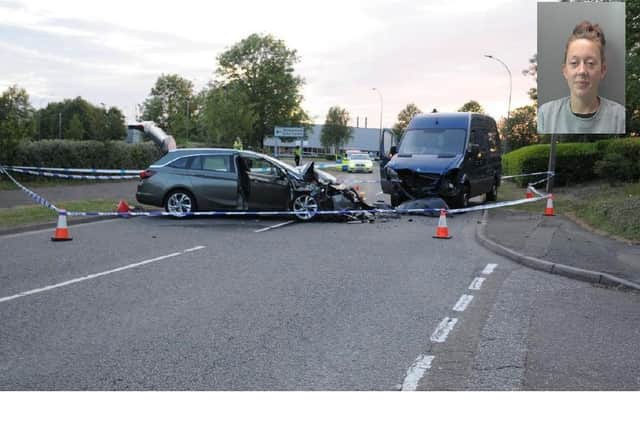 The scene of the crash and Watkins, inset