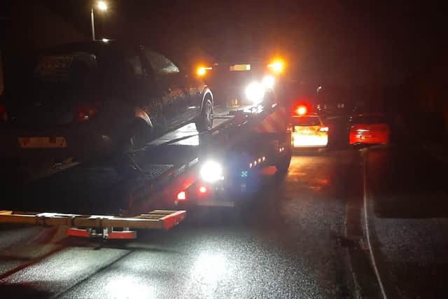 Police confiscated this car last night. Pic: Cambs police
