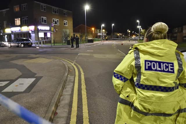 Police at the scene