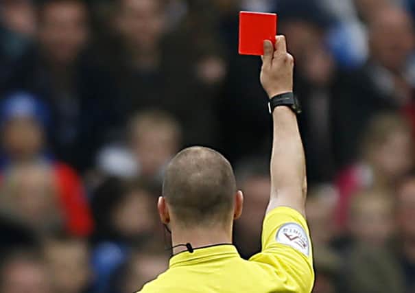 Six red cards were issued in one game.