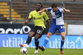 Former Posh skipper Jack Baldwin (right) in action for Bristol Rovers earlier this season. Photo: Pete Norton Getty Images.