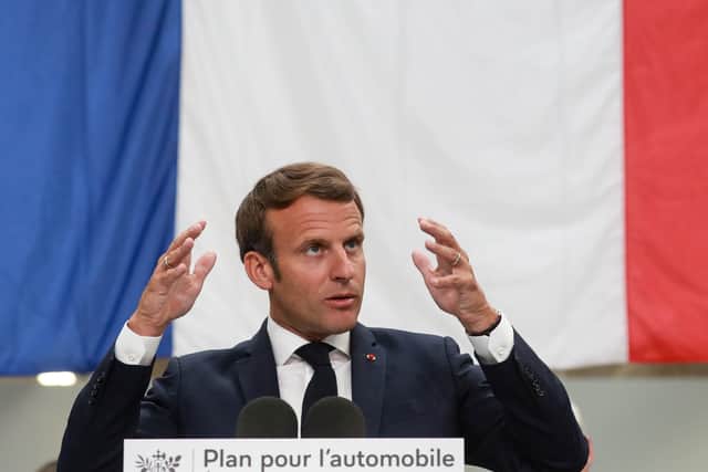 French President Emmanuel Macron. (Photo by Ludovic MARIN / POOL / AFP) (Photo by LUDOVIC MARIN/POOL/AFP via Getty Images) YPN-200615-174652060