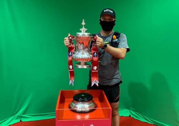 Nathan gets the chance to lift the FA Cup at Arsenal