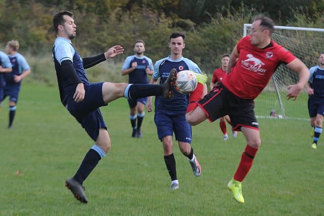 Stilton United (red) and Netherton United in action recently.