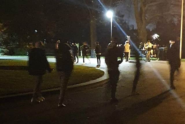 This picture was taken by a a resident in Central Park on Monday night.
