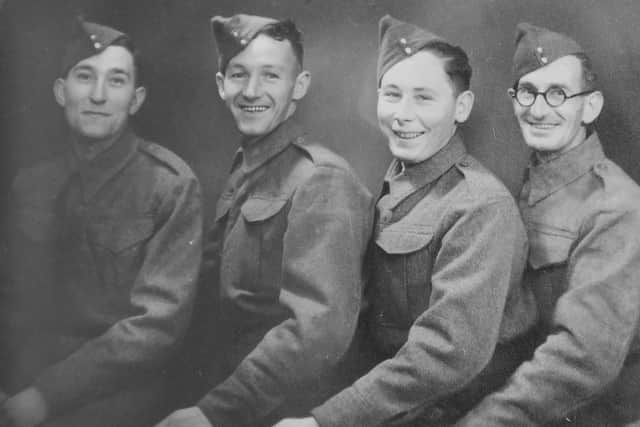 Jim Sexton, far left, in his Army days.