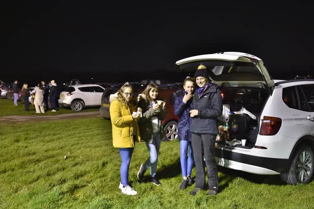 Families packed into the showground for the display