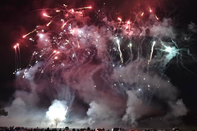 Families packed into the showground for the display
