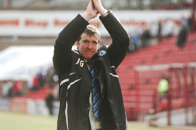 Former Posh boss Jim Gannon.