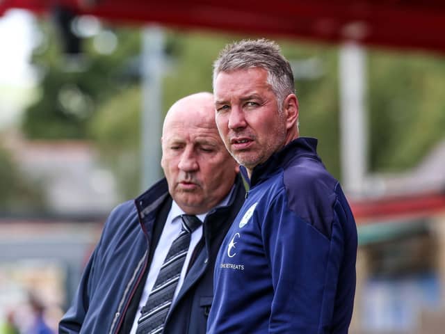 Manager of the month rivals Darren Ferguson (right) and John Coleman.