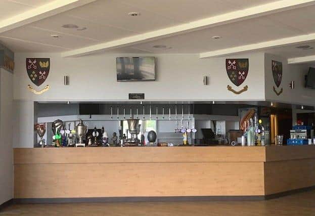 The redecorated lounge at Peterborough RUFC.