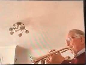 Robert McKee plays The Last Post at home