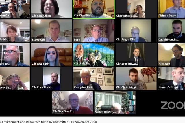 The online committee meeting.