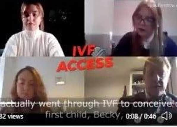 The online meeting to discuss the provision of IVF services.