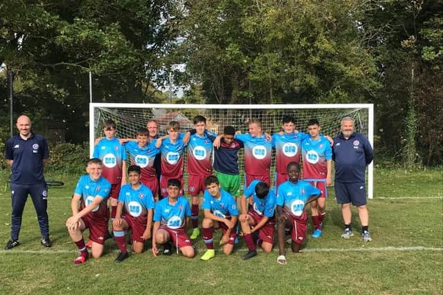 Thorpe Wood Rangers have had a steady season in Division Two of the Peterborough & District Junior Alliance League, back row, left to right, Mark Gasson, Joe Cotton, Kane Lynch, Steve Barnsley Jimmy Saidler, Bobby Ireland, Jamace Dale, Will Barnsley, Casey Erico, Arnez Harrison, Angelo Ericco, front, Alfie Wright, Sadin Hamad, Saad Mohammed, Simao Martins, Callum Rathour, Gabriel Embalo. The team are sponsored by Eurocool Air Conditioning, J. Lovells ltd and BGL.