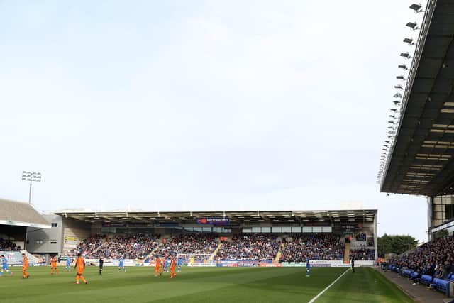 Football at the Weston Homes Stadium.