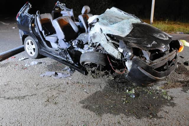 The scene of the crash. Pic: Cambs police